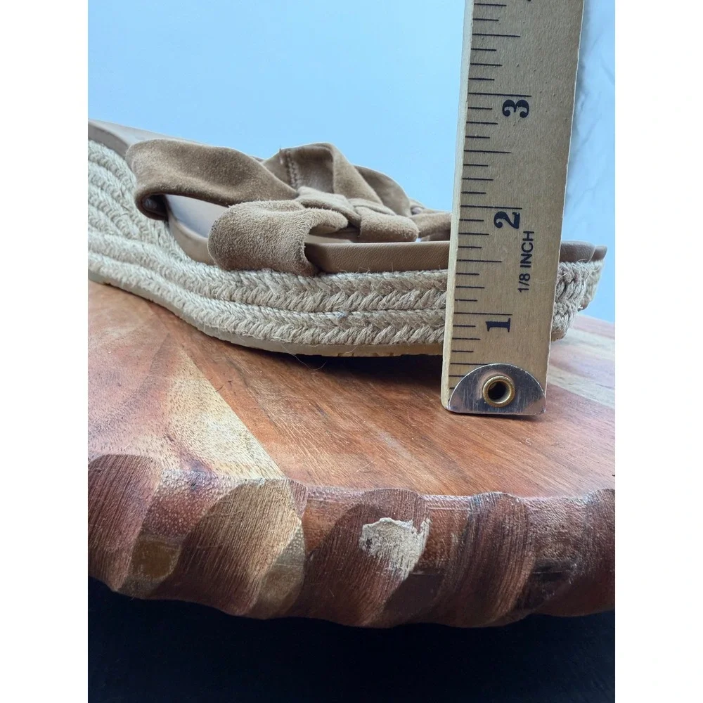 UGG Niyomee Wedge Sandal Women Size 10 Chestnut Suede Espadrille 1146910